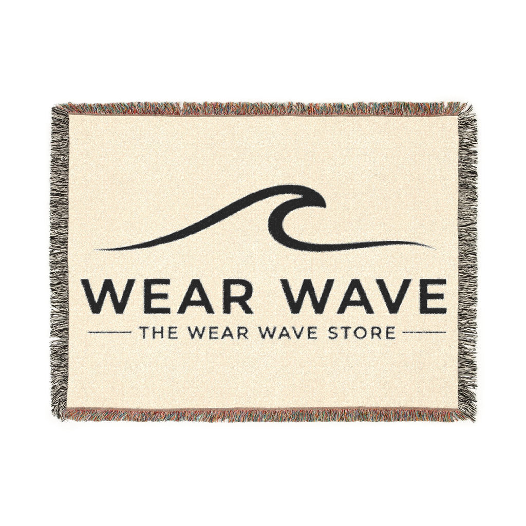 Wear Wave Woven Blanket – Coastal Logo Throw Blanket