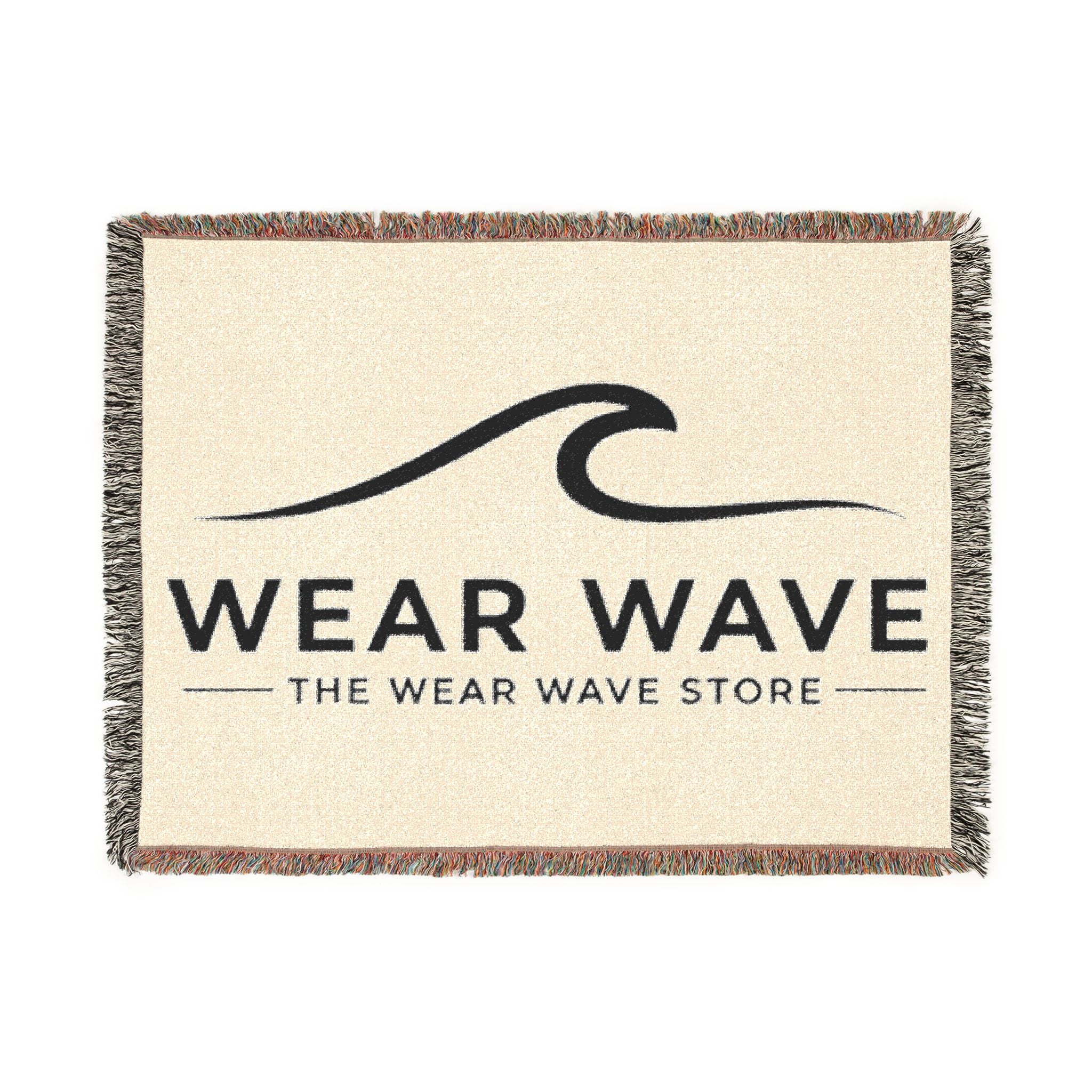 Wear Wave Woven Blanket – Coastal Logo Throw Blanket