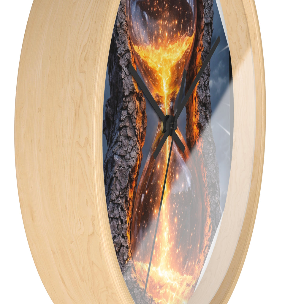 Wall Clock " Hourglass Flame"