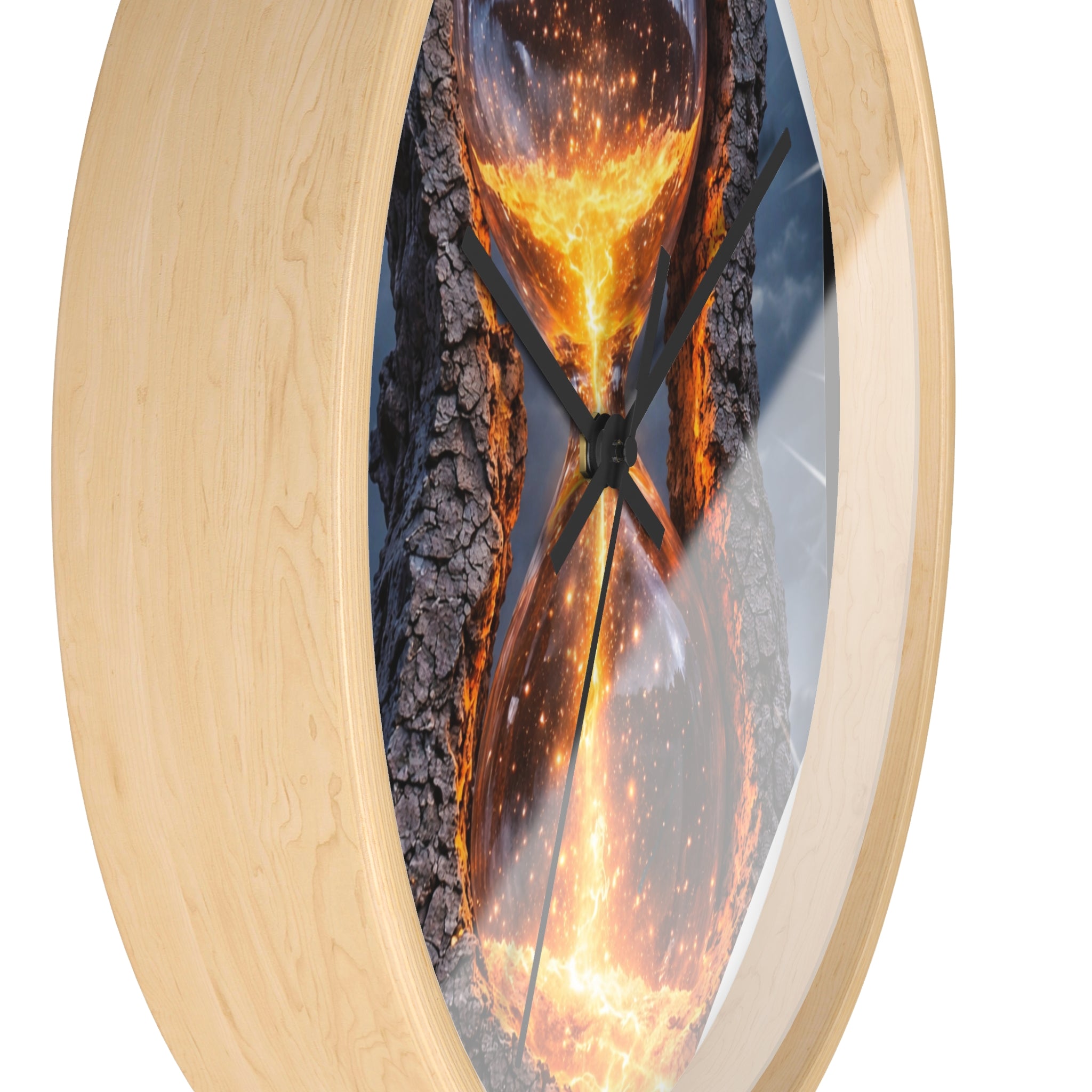 Wall Clock " Hourglass Flame"