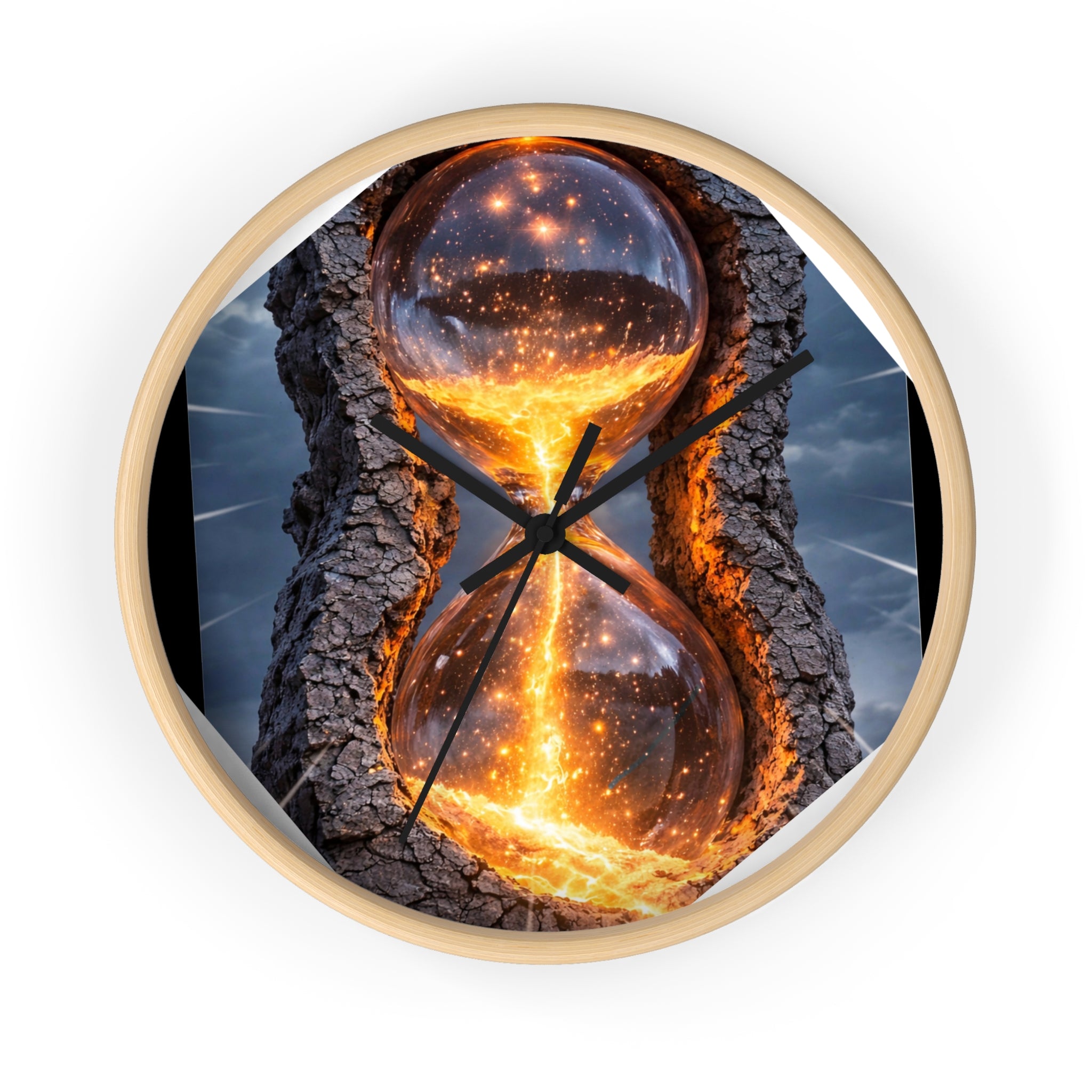 Wall Clock " Hourglass Flame"
