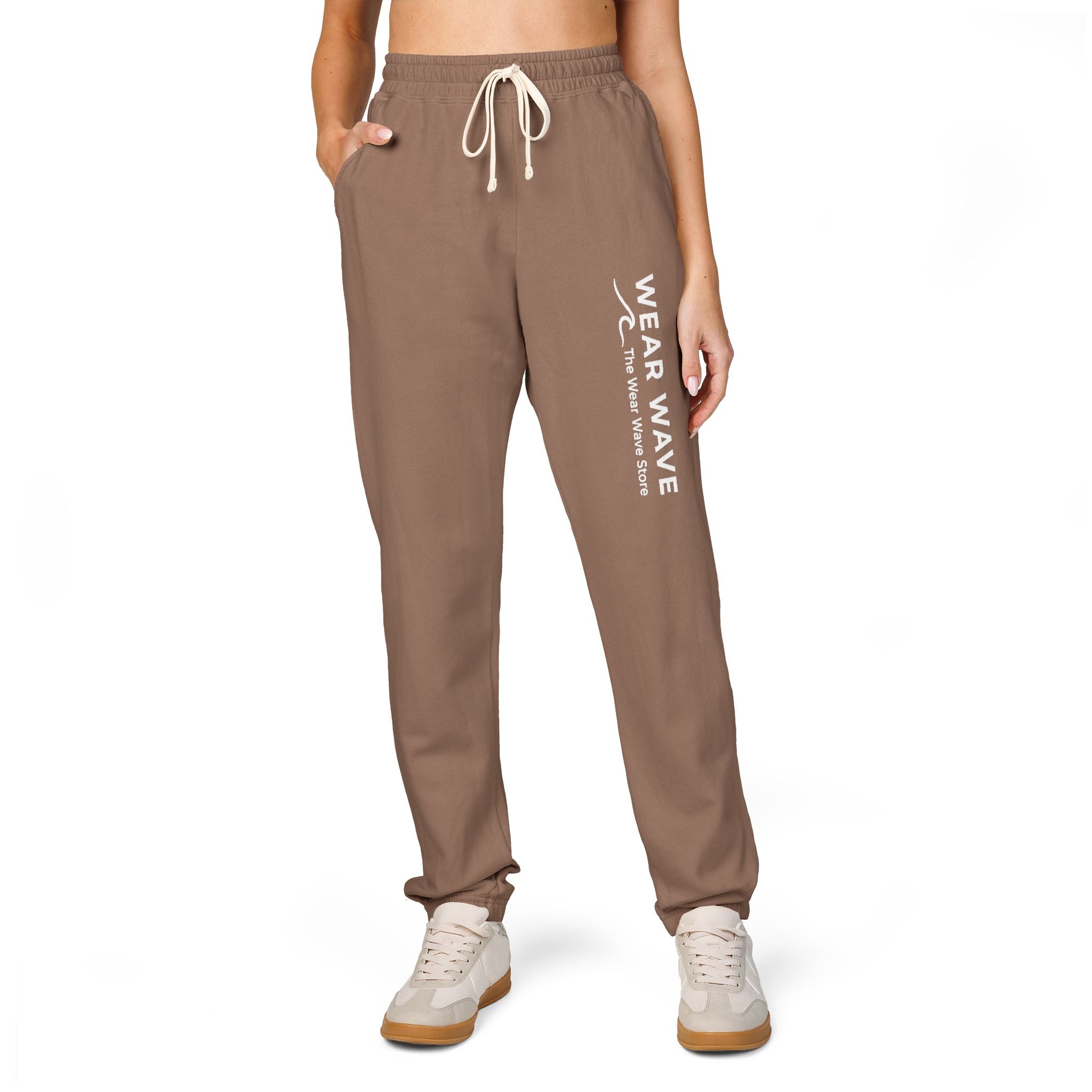 Sweatpants — 'Wear a Wave' Vertical Logo Fleece Joggers