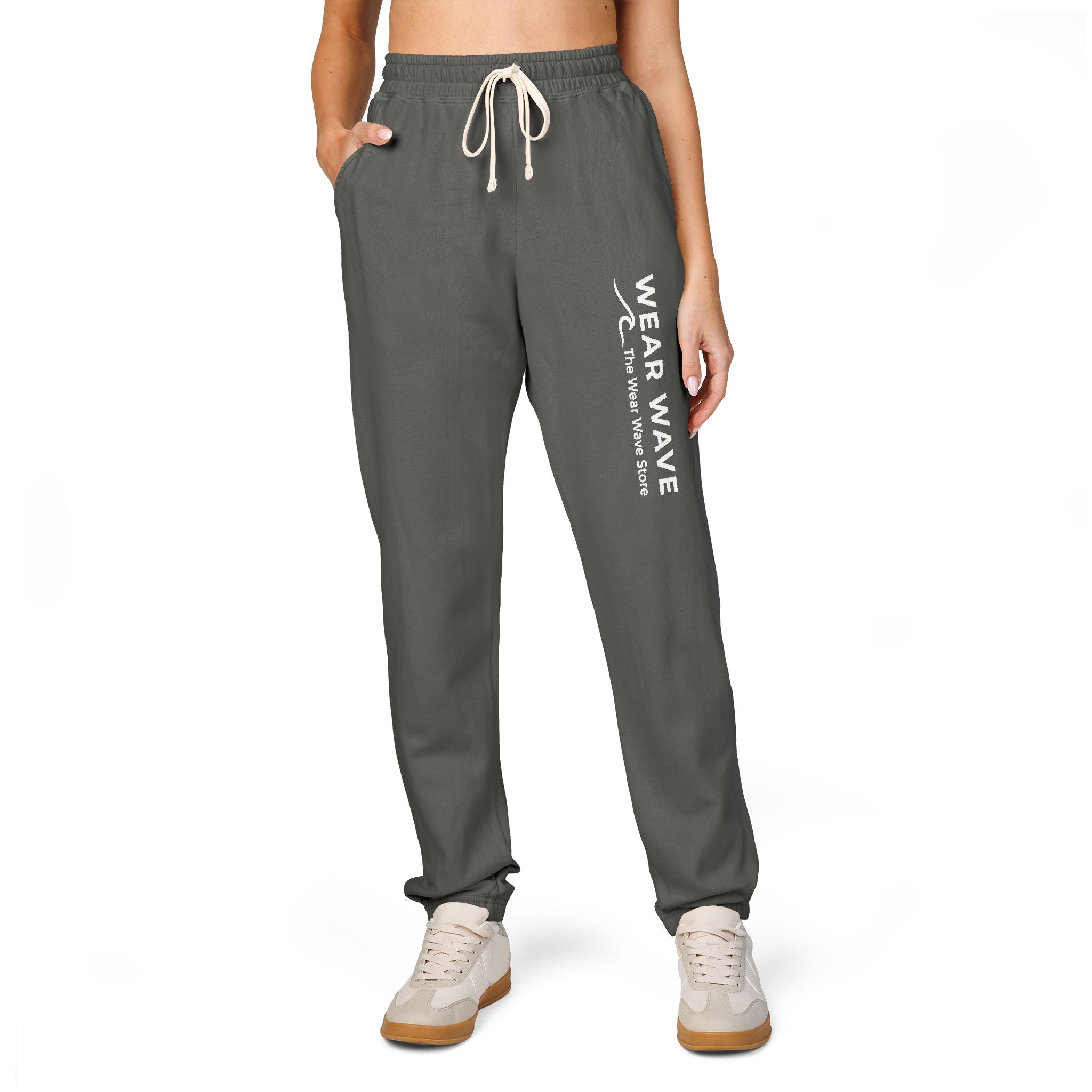 Sweatpants — 'Wear a Wave' Vertical Logo Fleece Joggers