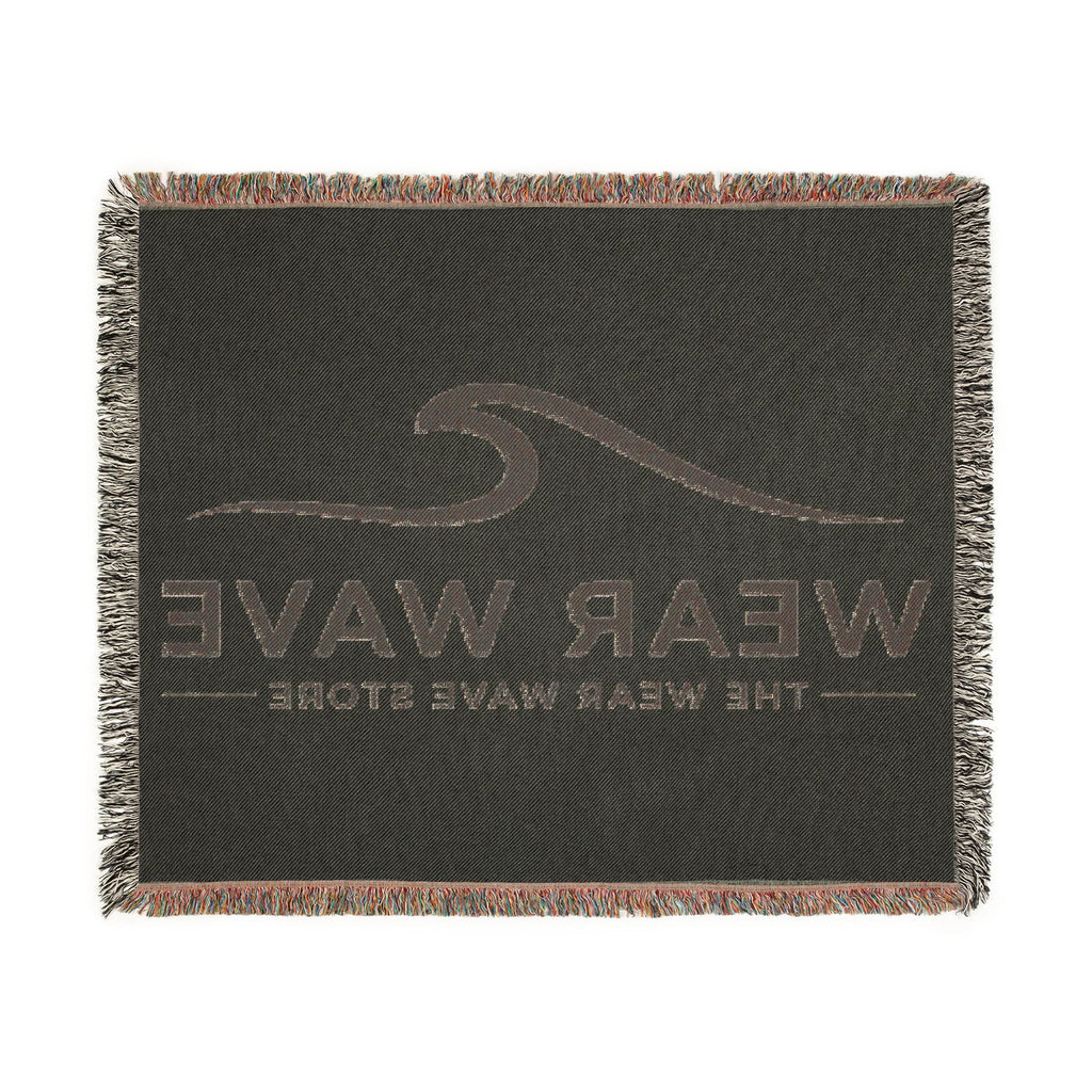 Wear Wave Woven Blanket – Coastal Logo Throw Blanket