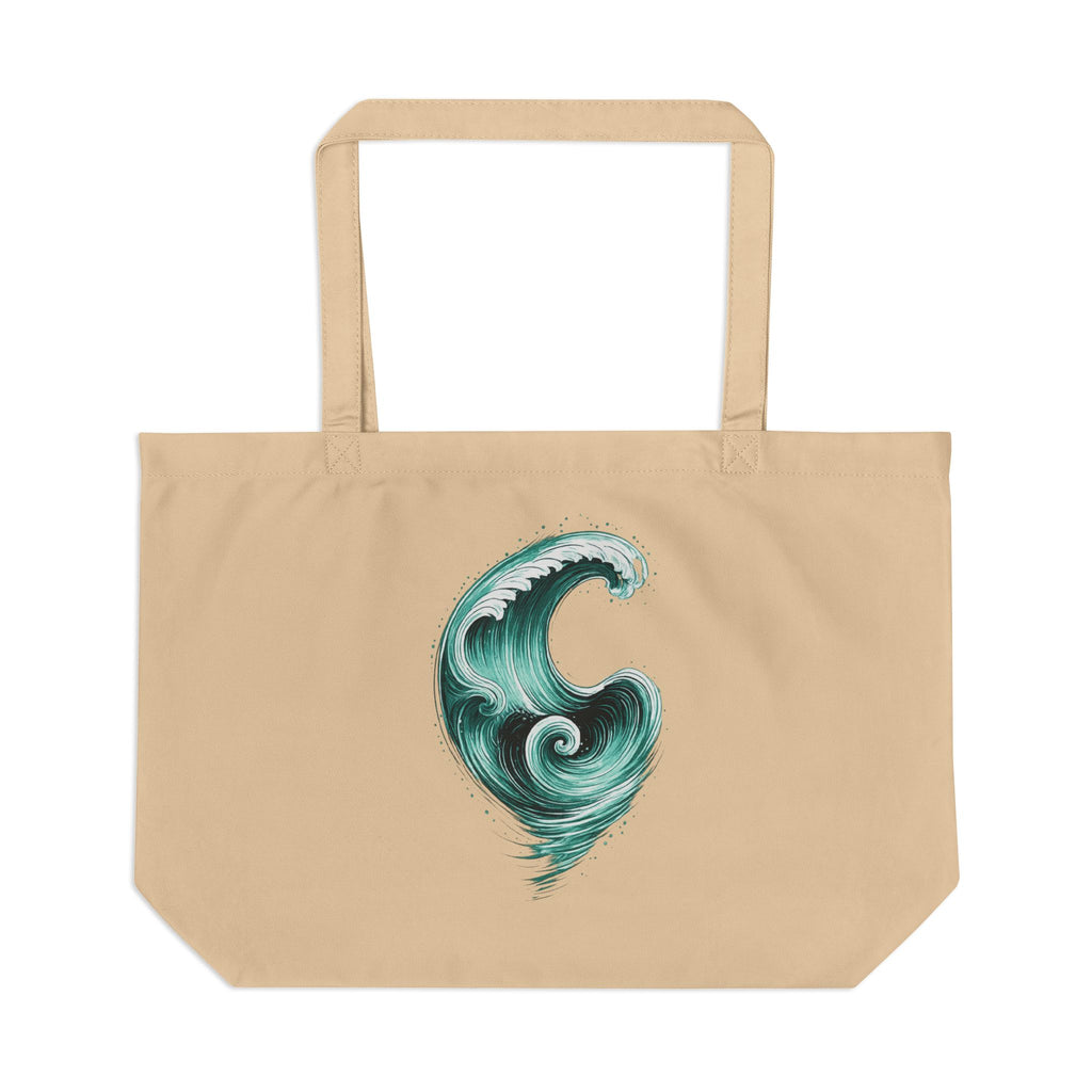 Large Eco Tote- Beach Bag "Wave"