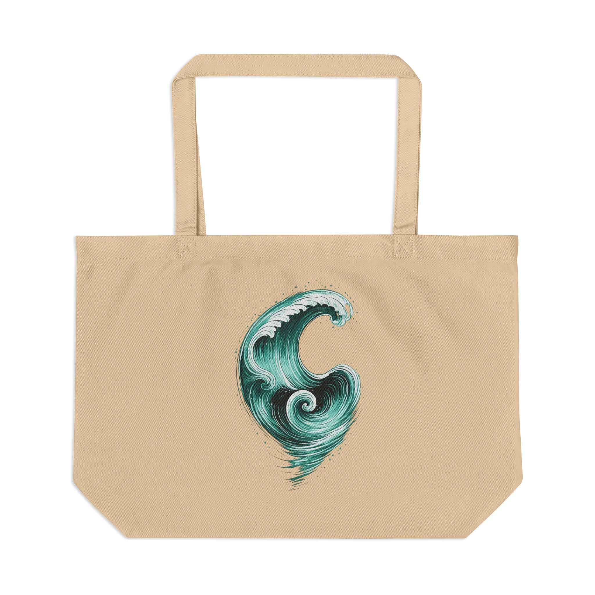 Large Eco Tote- Beach Bag "Wave"