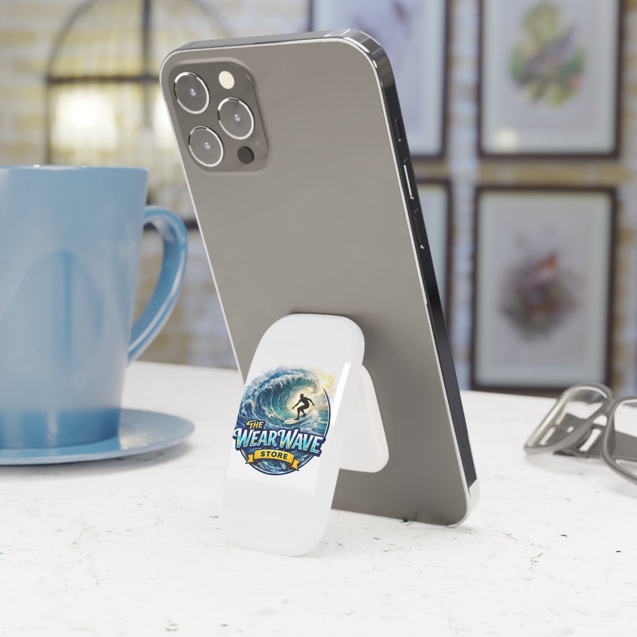 Click-On Phone Stand & Grip "The Wear Wave Store"
