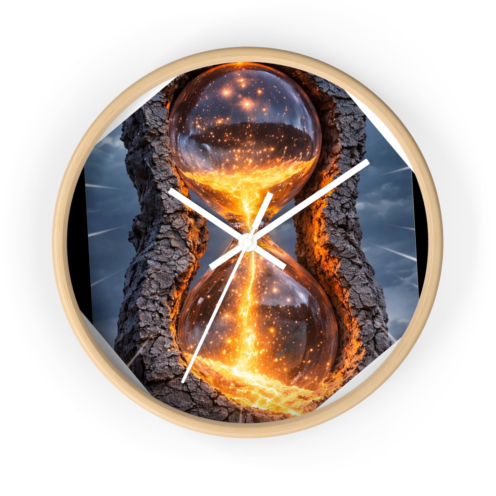 Wall Clock " Hourglass Flame"