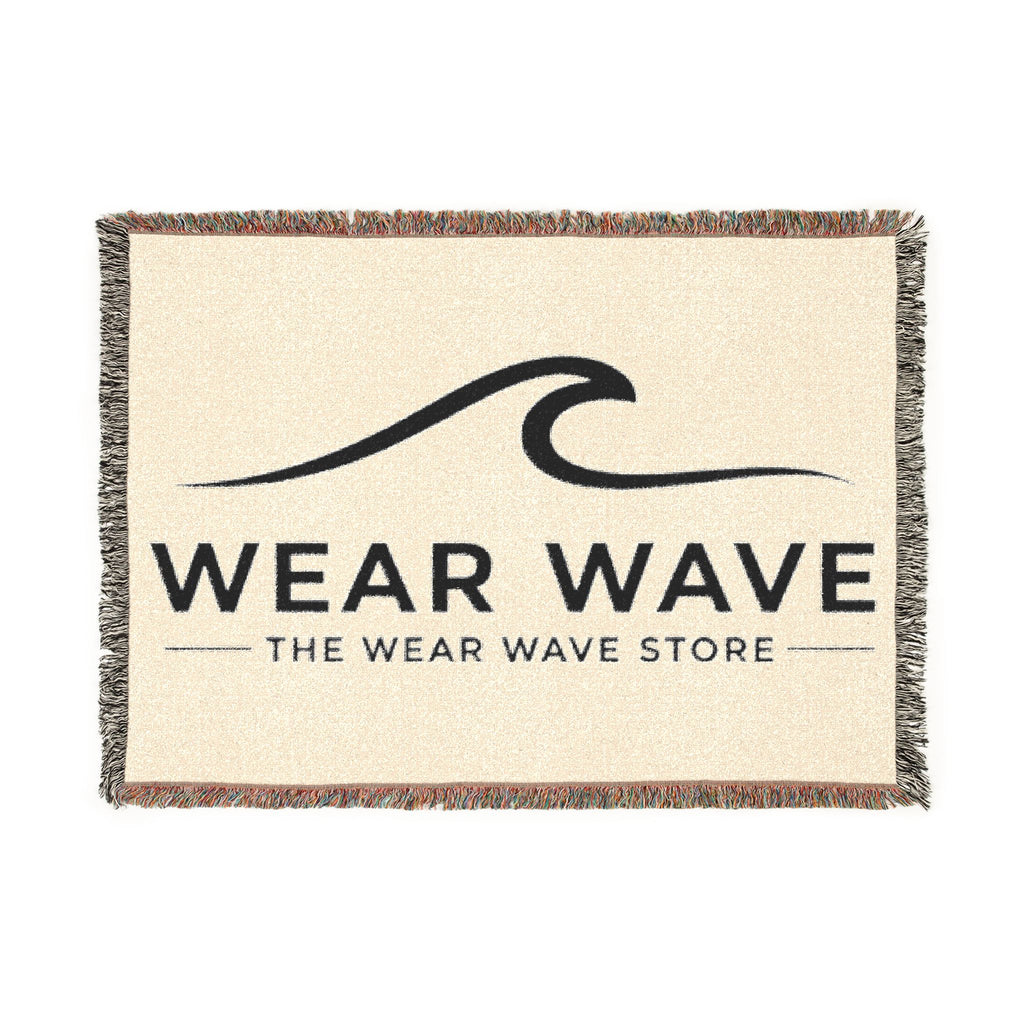 Wear Wave Woven Blanket – Coastal Logo Throw Blanket