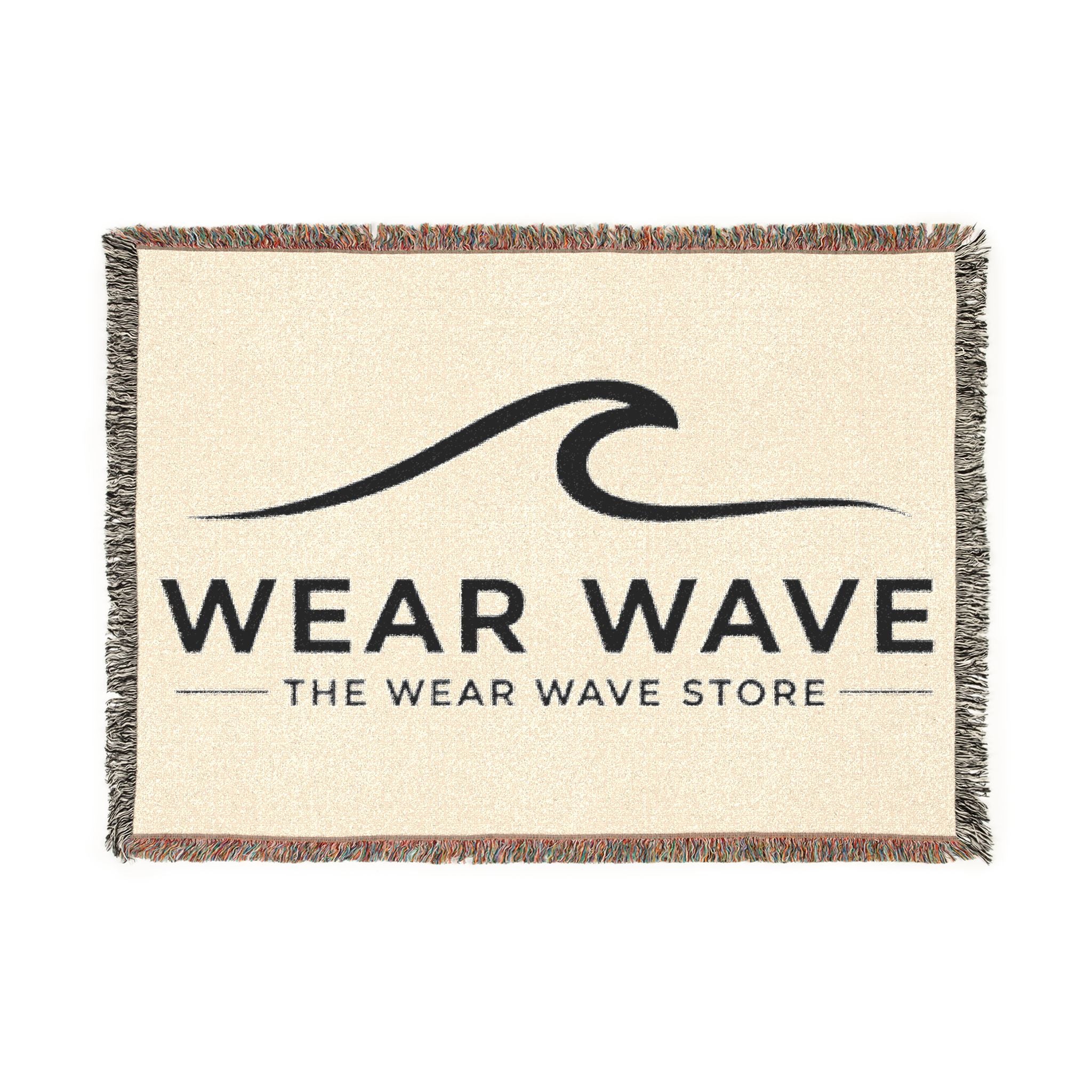 Wear Wave Woven Blanket – Coastal Logo Throw Blanket