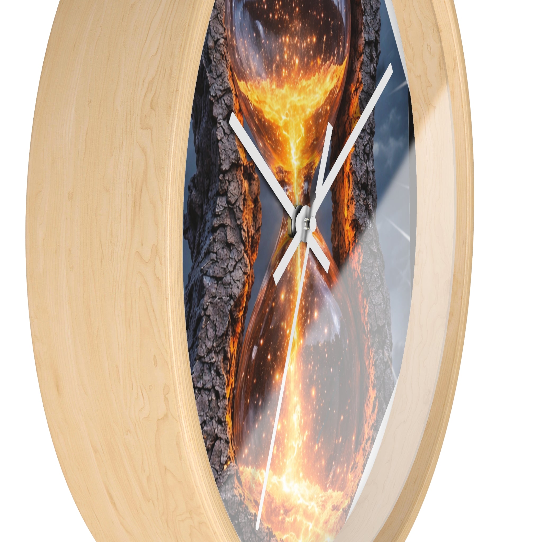 Wall Clock " Hourglass Flame"