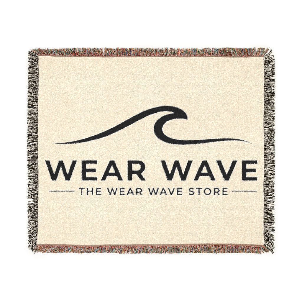 Wear Wave Woven Blanket – Coastal Logo Throw Blanket