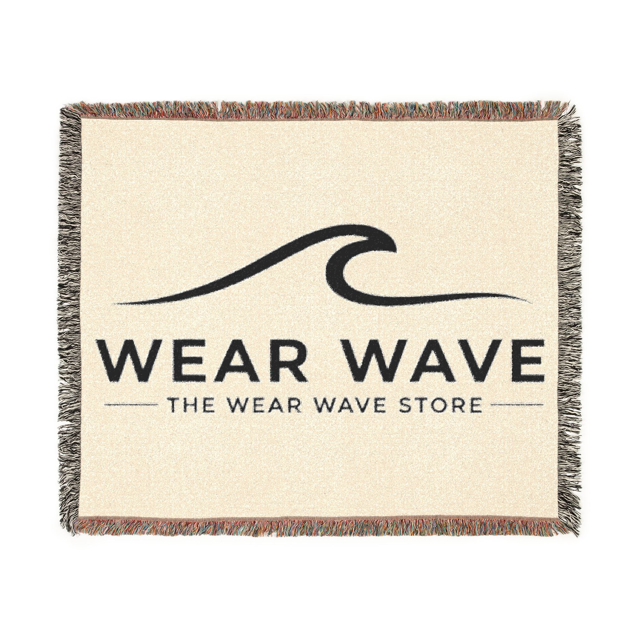 Wear Wave Woven Blanket – Coastal Logo Throw Blanket