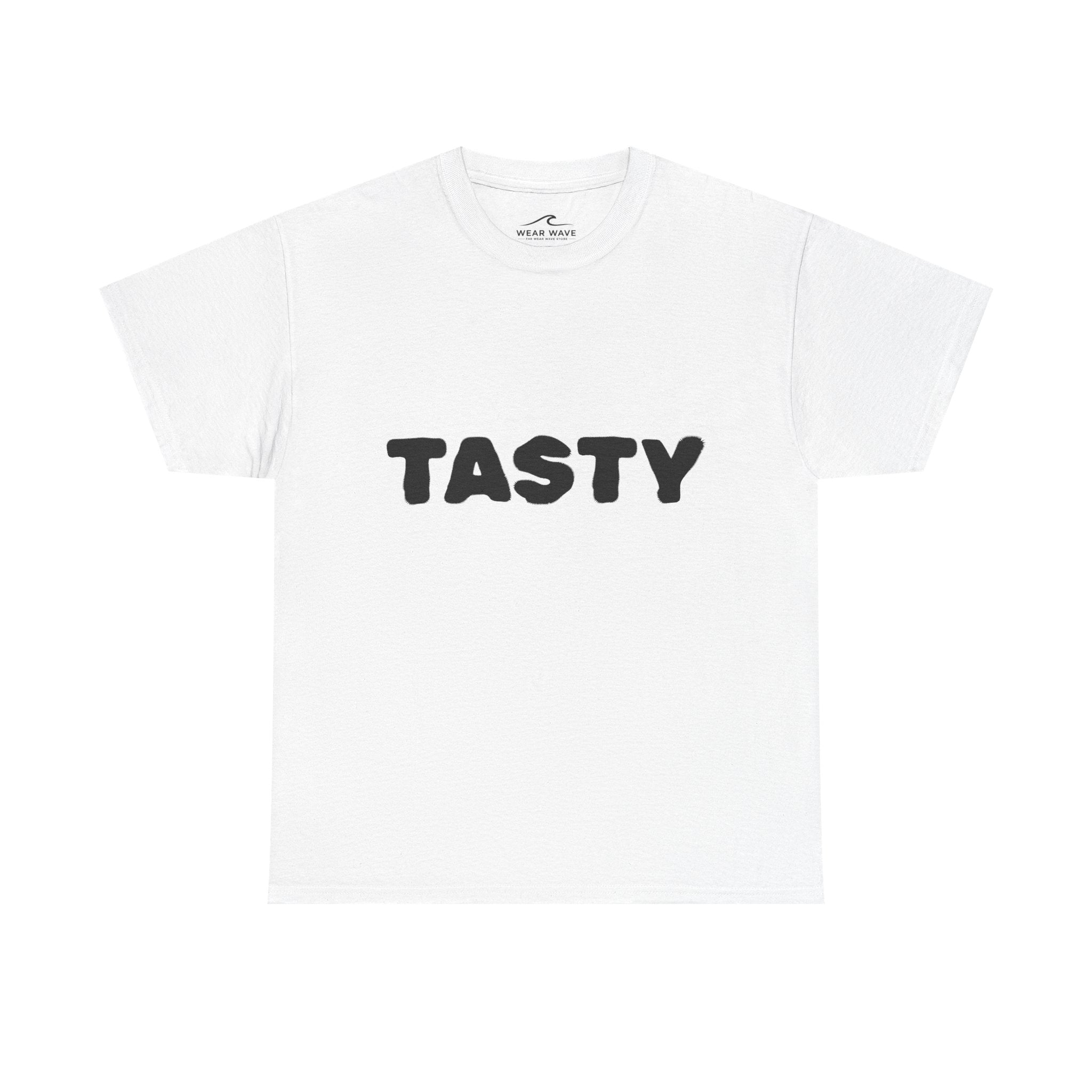 "TASTY" Retro Bubble Text Graphic Tee