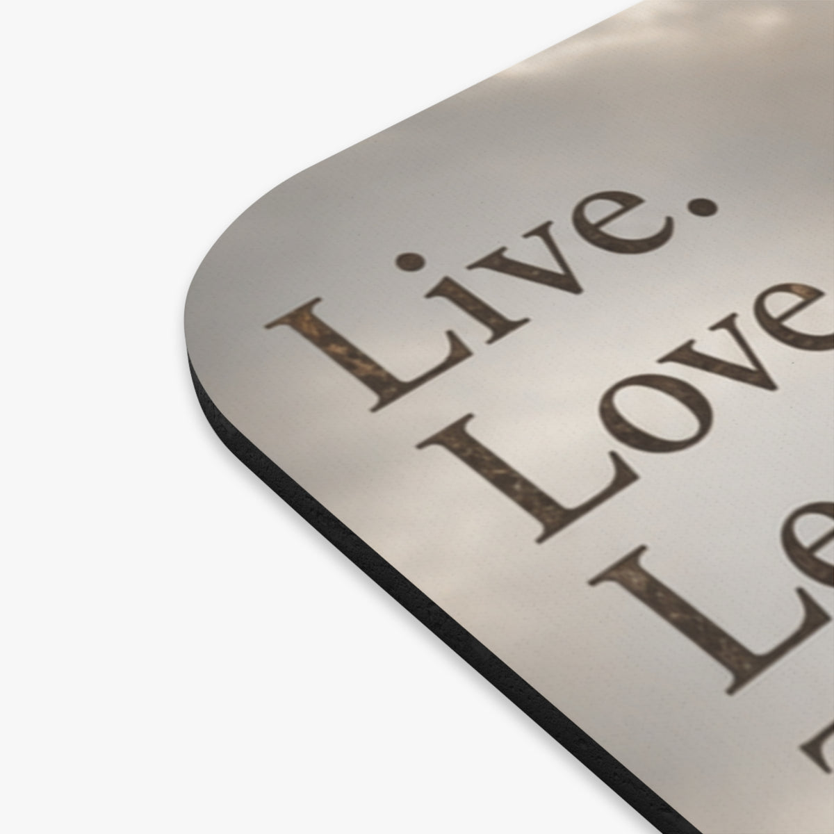 Inspirational 'Live. Love. Learn.' Mouse Pad — Motivational Office Desk Mat